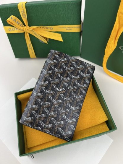  Goyard Grenelle Passport Cover Wallet Black #3438 - Image 9