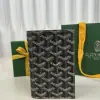  Goyard Grenelle Passport Cover Wallet Black & Tan #3442 - Image 3