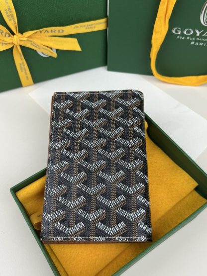  Goyard Grenelle Passport Cover Wallet Black & Tan #3442 - Image 2