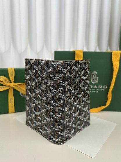  Goyard Grenelle Passport Cover Wallet Black & Tan #3442 - Image 5
