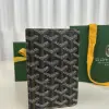  Goyard Grenelle Passport Cover Wallet Black & Tan #3442 - Image 4