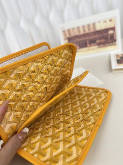  Goyard Plumet Pocket Wallet Strap Bag Yellow #3409 - Image 13