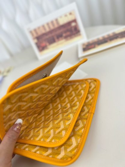  Goyard Plumet Pocket Wallet Strap Bag Yellow #3409 - Image 14