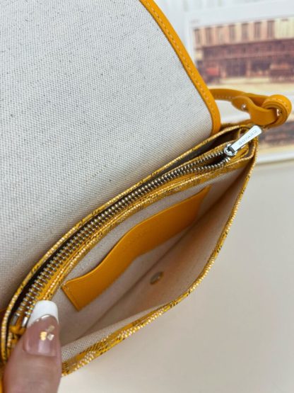  Goyard Plumet Pocket Wallet Strap Bag Yellow #3409 - Image 17