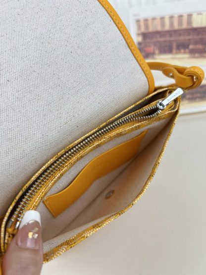  Goyard Plumet Pocket Wallet Strap Bag Yellow #3409 - Image 3
