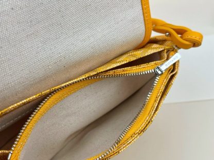  Goyard Plumet Pocket Wallet Strap Bag Yellow #3409 - Image 4