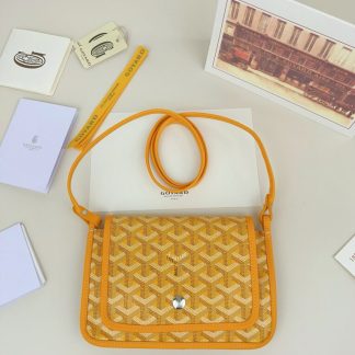 Replica Goyard Plumet Pocket Wallet Strap Bag Yellow #3409