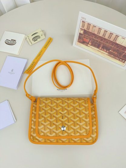 Replica Goyard Plumet Pocket Wallet Strap Bag Yellow #3409
