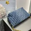  Dior Diorstar Hobo Bag with Chain Blue Denim Pouch #3485 - Image 12