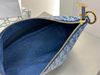  Dior Diorstar Hobo Bag with Chain Blue Denim Pouch #3485 - Image 14