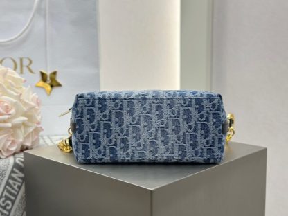  Dior Diorstar Hobo Bag with Chain Blue Denim Pouch #3485 - Image 15
