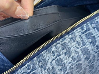 Dior Diorstar Hobo Bag with Chain Blue Denim Pouch #3485 - Image 5