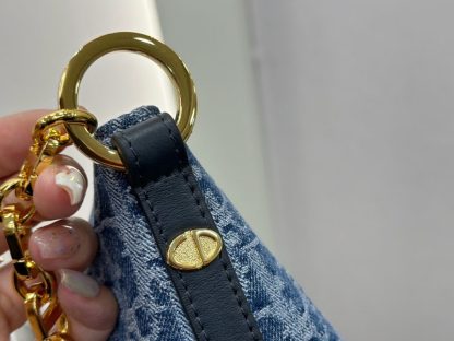  Dior Diorstar Hobo Bag with Chain Blue Denim Pouch #3485 - Image 2