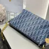  Dior Diorstar Hobo Bag with Chain Blue Denim Pouch #3485 - Image 7