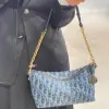  Dior Diorstar Hobo Bag with Chain Blue Denim Pouch #3485 - Image 8