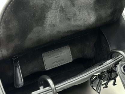  Small Lady Dior My ABCDior Bag Black Ultramatte Cannage Calfskin #3478 - Image 2