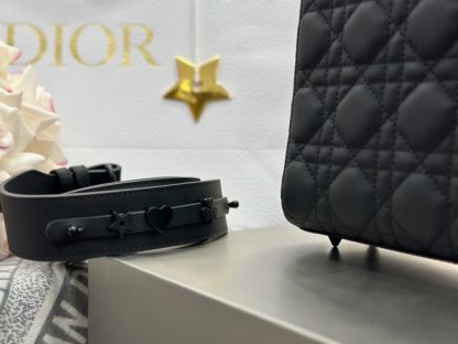  Small Lady Dior My ABCDior Bag Black Ultramatte Cannage Calfskin #3478 - Image 4