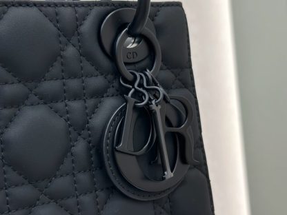  Small Lady Dior My ABCDior Bag Black Ultramatte Cannage Calfskin #3478 - Image 6
