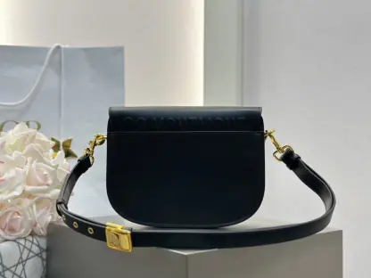  Dior Medium Dior Bobby Bag Black Box Calfskin #3487 - Image 13