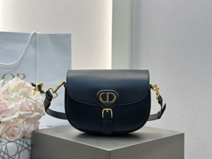 Replica Dior Medium Dior Bobby Bag Black Box Calfskin #3487
