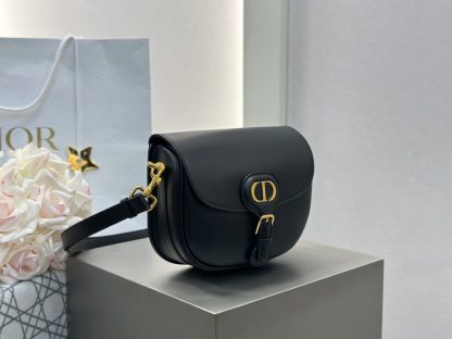  Dior Medium Dior Bobby Bag Black Box Calfskin #3487 - Image 15