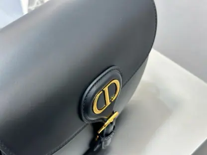  Dior Medium Dior Bobby Bag Black Box Calfskin #3487 - Image 2