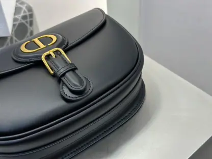  Dior Medium Dior Bobby Bag Black Box Calfskin #3487 - Image 6
