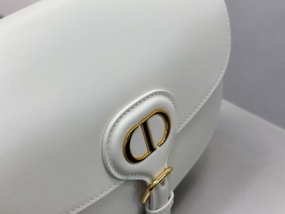  Dior Medium Dior Bobby Bag White Latte Box Calfskin #3486 - Image 2