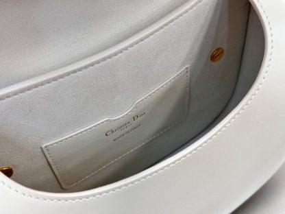  Dior Medium Dior Bobby Bag White Latte Box Calfskin #3486 - Image 4