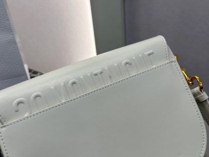  Dior Medium Dior Bobby Bag White Latte Box Calfskin #3486 - Image 5