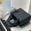  Mini Lady Dior Bag Black Ultramatte Cannage Calfskin #3479 - Image 9