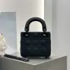  Mini Lady Dior Bag Black Ultramatte Cannage Calfskin #3479 - Image 7