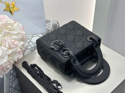  Mini Lady Dior Bag Black Ultramatte Cannage Calfskin #3479 - Image 10