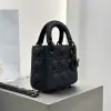  Mini Lady Dior Bag Black Ultramatte Cannage Calfskin #3479 - Image 14