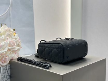  Mini Lady Dior Bag Black Ultramatte Cannage Calfskin #3479 - Image 12