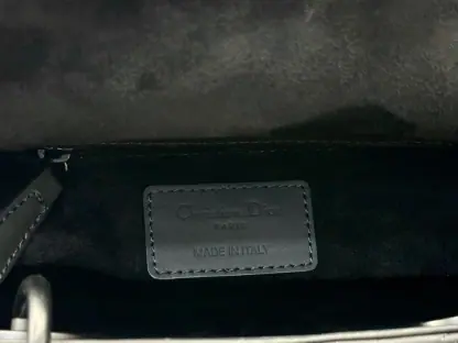  Mini Lady Dior Bag Black Ultramatte Cannage Calfskin #3479 - Image 3