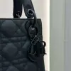  Mini Lady Dior Bag Black Ultramatte Cannage Calfskin #3479 - Image 4