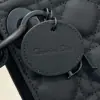  Mini Lady Dior Bag Black Ultramatte Cannage Calfskin #3479 - Image 5