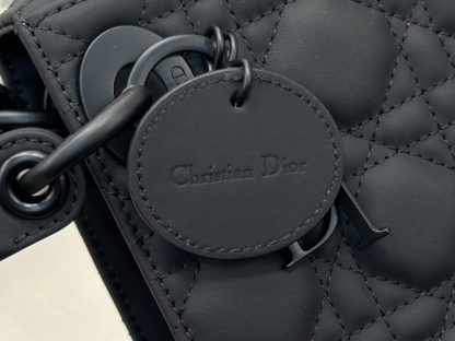  Mini Lady Dior Bag Black Ultramatte Cannage Calfskin #3479 - Image 5