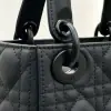  Mini Lady Dior Bag Black Ultramatte Cannage Calfskin #3479 - Image 6