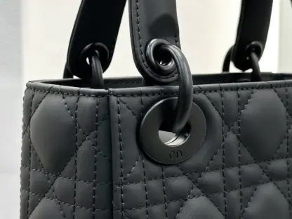  Mini Lady Dior Bag Black Ultramatte Cannage Calfskin #3479 - Image 6