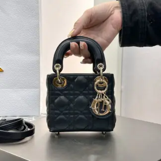 Replica Dior Lady Dior Micro Bag Powder Pink Cannage Lambskin #3490