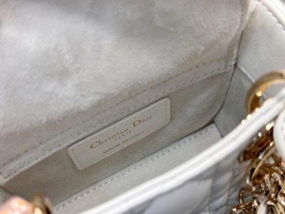  Dior Lady Dior Micro Bag Latte Cannage Lambskin #3489 - Image 10