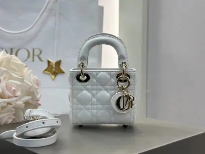 Replica Dior Lady Dior Micro Bag Latte Cannage Lambskin #3489