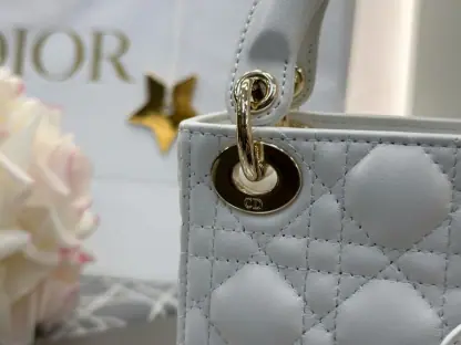  Dior Lady Dior Micro Bag Latte Cannage Lambskin #3489 - Image 12