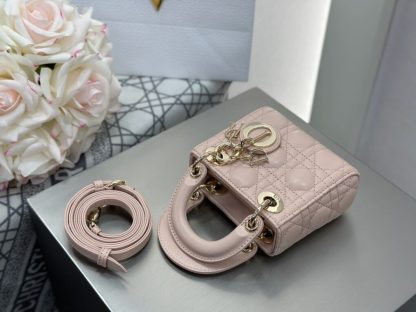  Dior Lady Dior Micro Bag Powder Pink Cannage Lambskin #3488 - Image 12