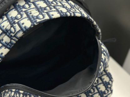 Dior DiorTravel Backpack Blue Dior Oblique Jacquard #3491 - Image 4