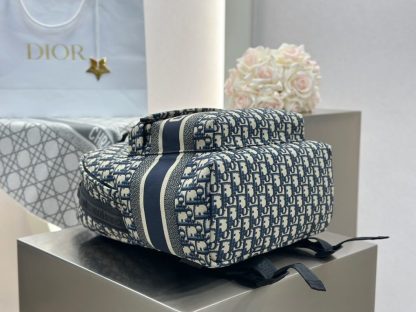  Dior DiorTravel Backpack Blue Dior Oblique Jacquard #3491 - Image 10