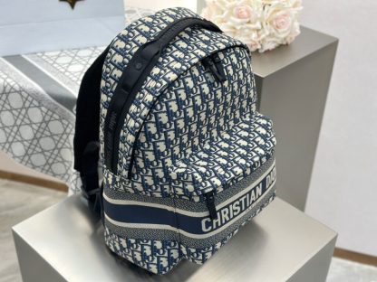  Dior DiorTravel Backpack Blue Dior Oblique Jacquard #3491 - Image 13