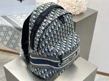  Dior DiorTravel Backpack Blue Dior Oblique Jacquard #3491 - Image 13